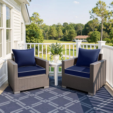 MIULEE navy cushion with built-in handle and straps for easy placement