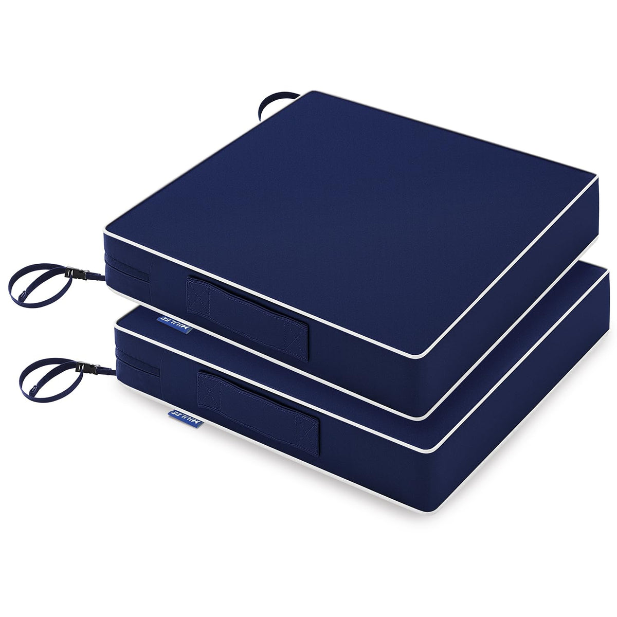 MIULEE outdoor cushion navy front view for comfortable patio seating