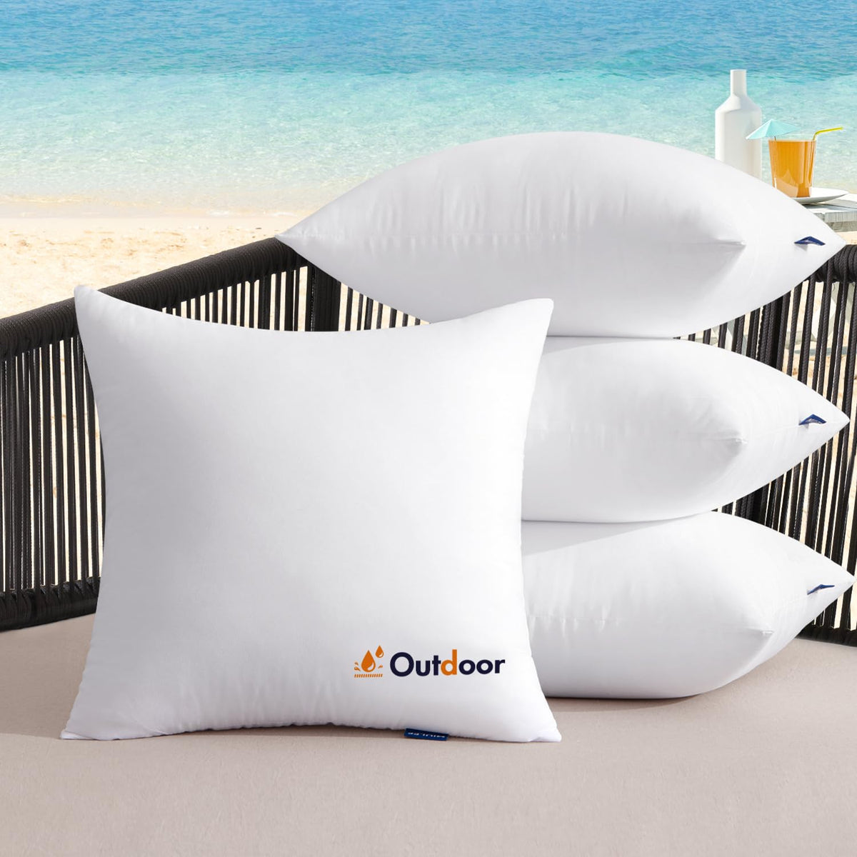 MIULEE outdoor pillows 20x20 set-4 provide versatile decor for your patio.