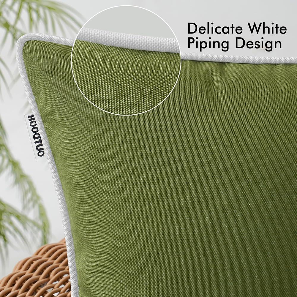 MIULEE moss green cover with hidden zipper, easy insert and removal.