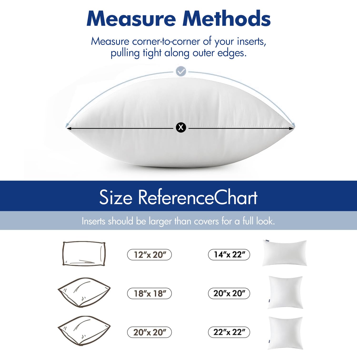 MIULEE outdoor pillow insert 12x12 corner-to-corner shape preserves full look.