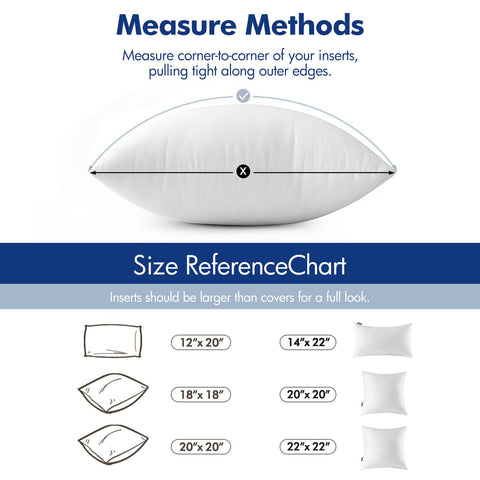MIULEE outdoor pillow insert 12x12 corner-to-corner shape preserves full look.