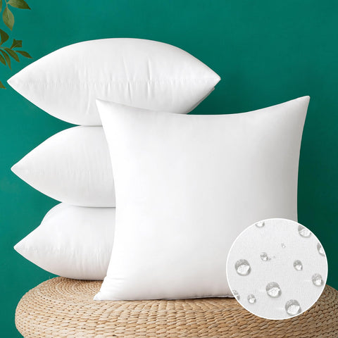 MiULEE outdoor pillow insert 20x20 waterproof close-up for patio comfort
