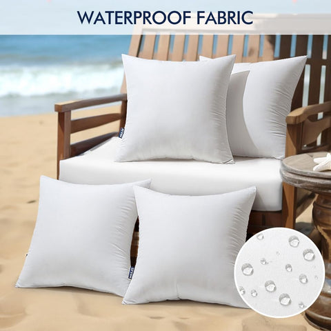 Durable brushed fabric with PU coating resists moisture on outdoor sofas and loungers.