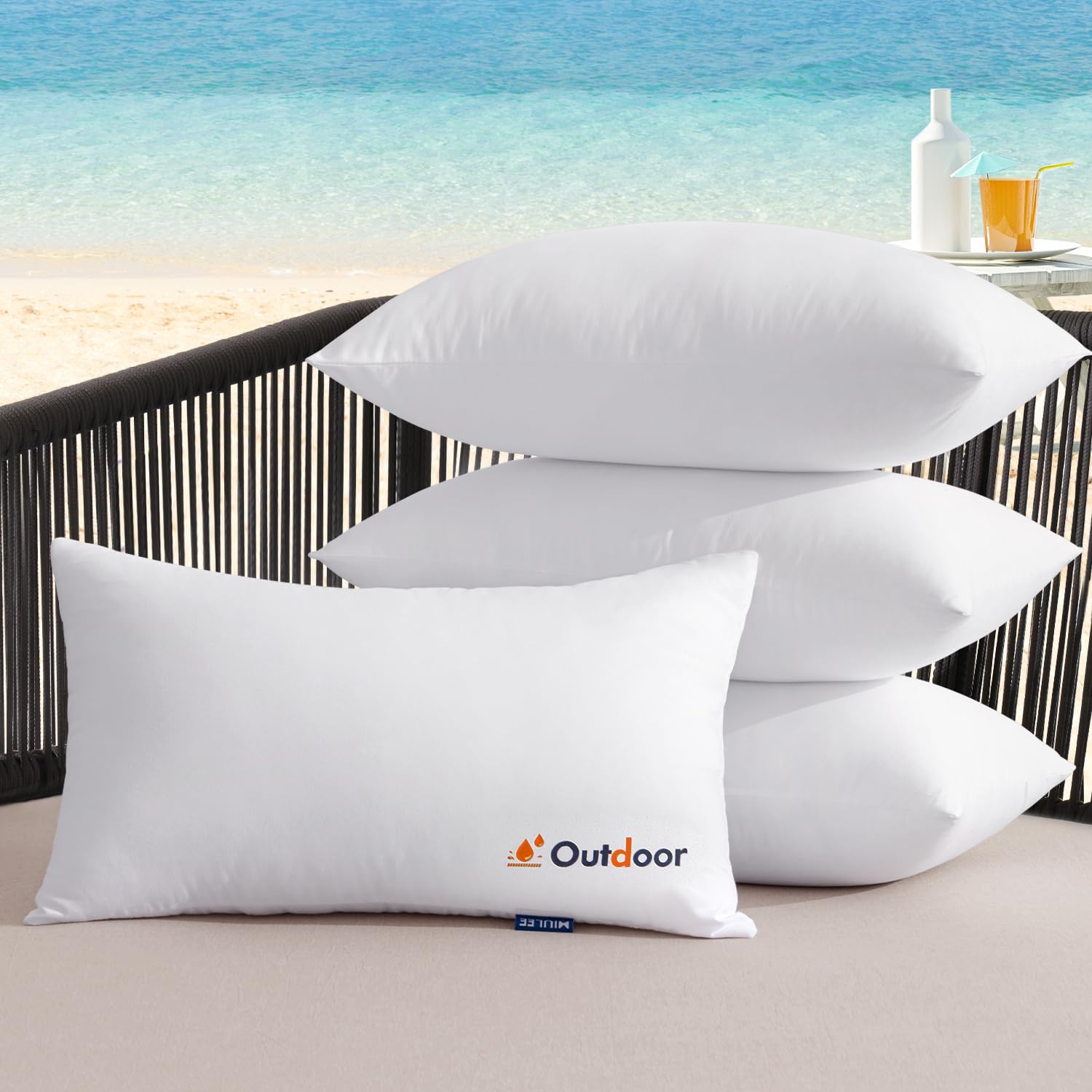 MIULEE outdoor pillows 4-pack pattern for stylish patio decor and durable outdoor use.