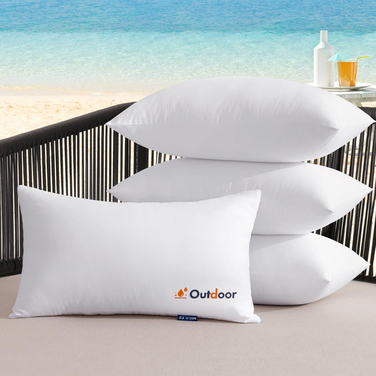 MIULEE outdoor pillows 4-pack pattern for stylish patio decor and durable outdoor use.