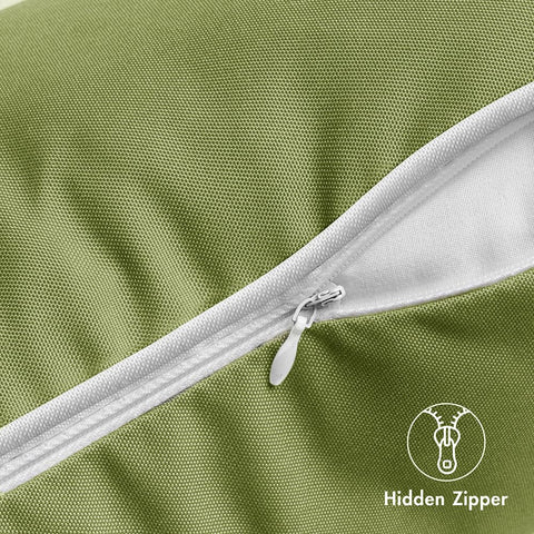 MIULEE sage green pillow cover with hidden zipper for easy insert and clean look.