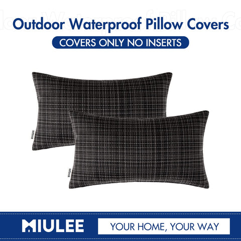 MIULEE pack-two pillow covers in black for a coordinated home refresh