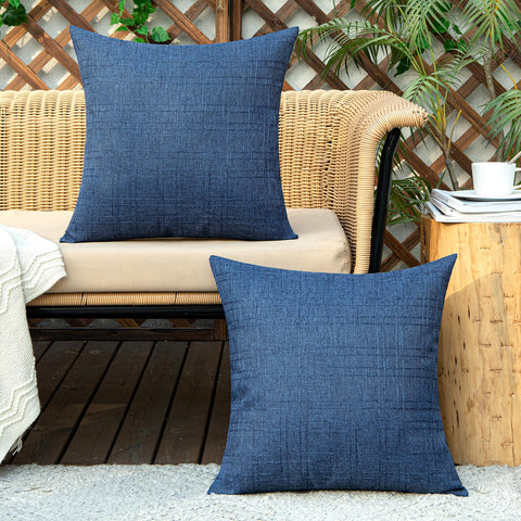 MIULEE navy cushion cover for patio and garden lounge areas