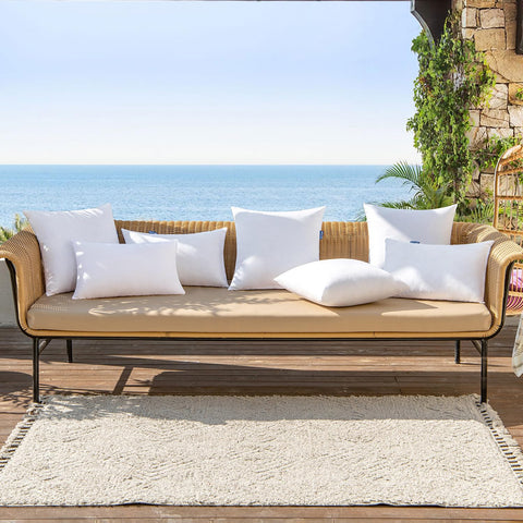 MIULEE patio sofa pillow insert enhances seating with a clean, tailored look.