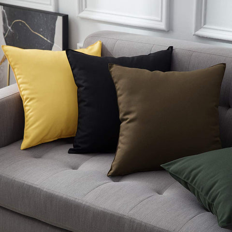MIULEE spring patio decor pillow cover in black 18x18