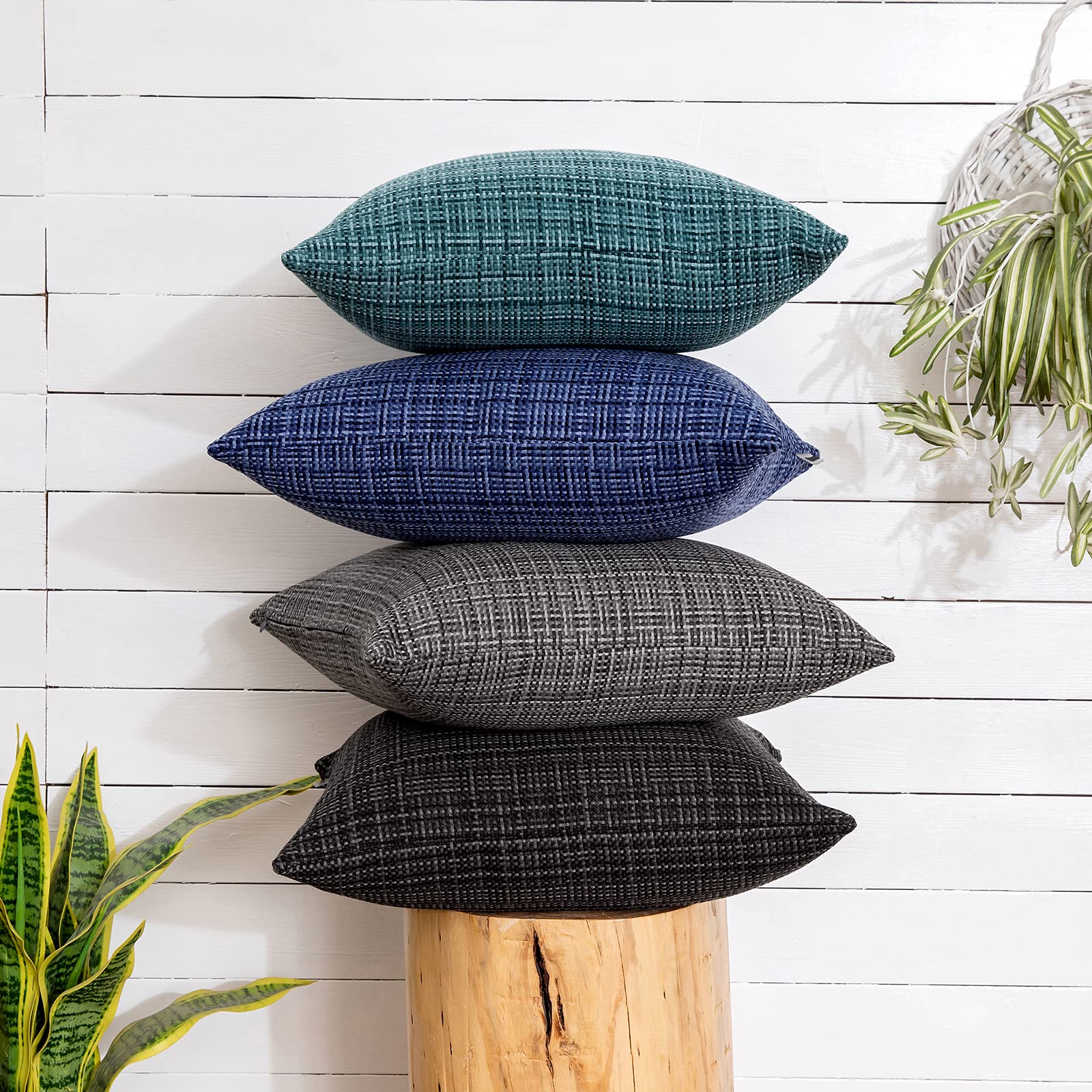 MIULEE tent and patio decor pillow cover in black for versatile spaces.