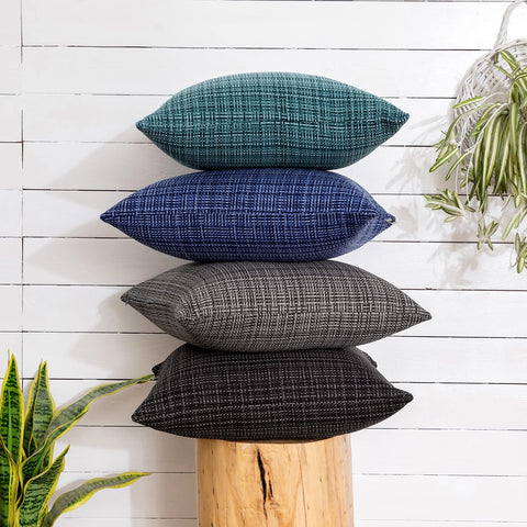 MIULEE tent and patio decor pillow cover in black for versatile spaces.