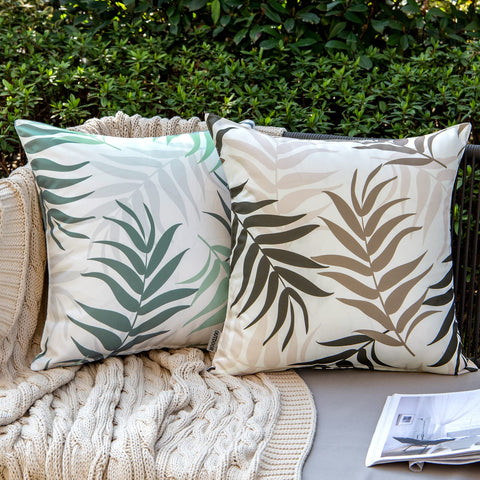 MIULEE two pillow covers package ideal for updating outdoor decor