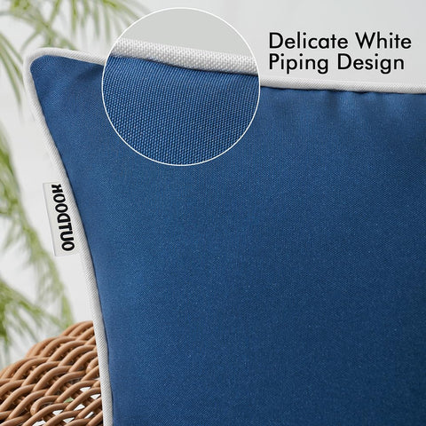 MIULEE waterproof canvas pillow cover protects indoor and outdoor seating