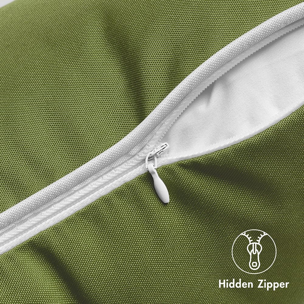 MIULEE waterproof canvas pillow cover close-up showing PU coating.