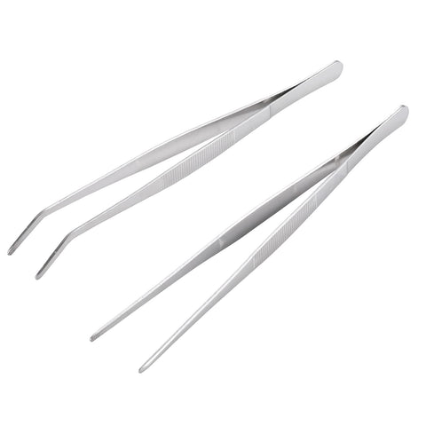 MIUPOO long-handle straight tweezers offer precise grip for delicate crafts