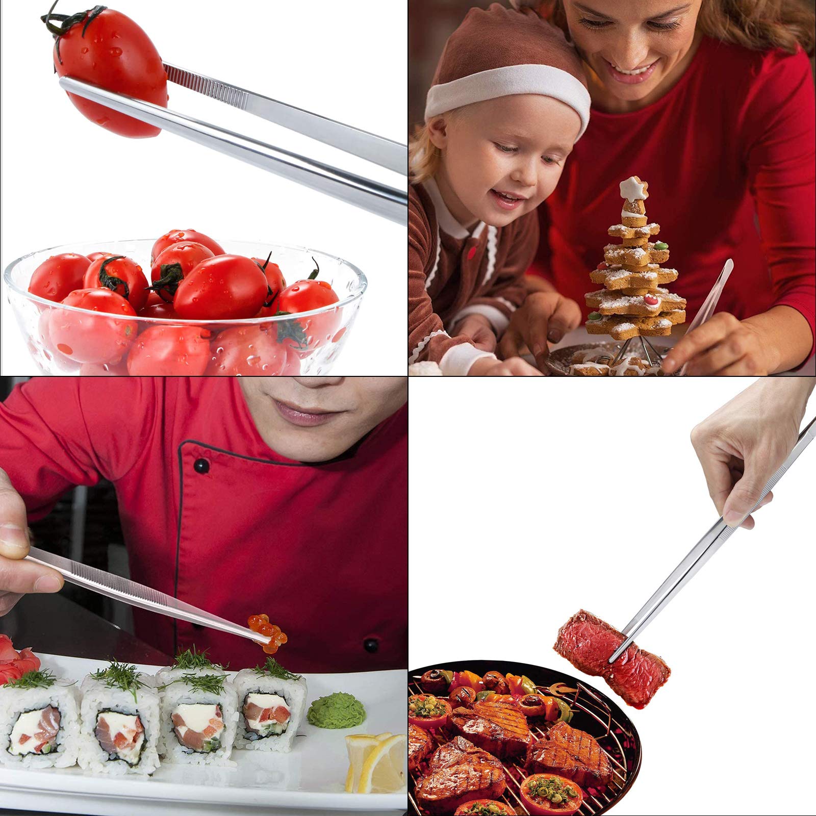 MIUPOO stainless steel tweezers resist rust and are dishwasher-safe for easy cleaning