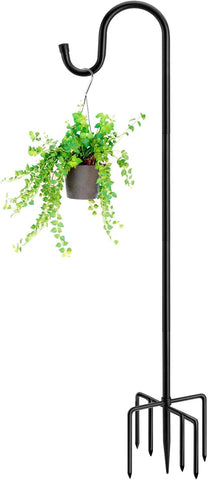MIUVIBENI 60-inch shepherds hook for sturdy outdoor feeder hanging