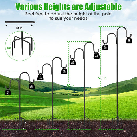 MIUVIBENI hummingbird feeder hook keeps nectar feeders easily accessible for viewing.