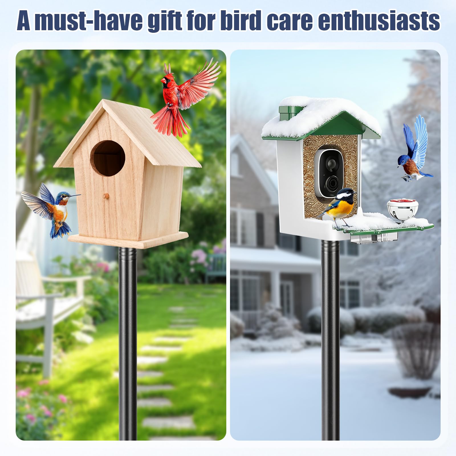 MIUVIBENI mount platform supports bird houses feeders suet cages or cameras