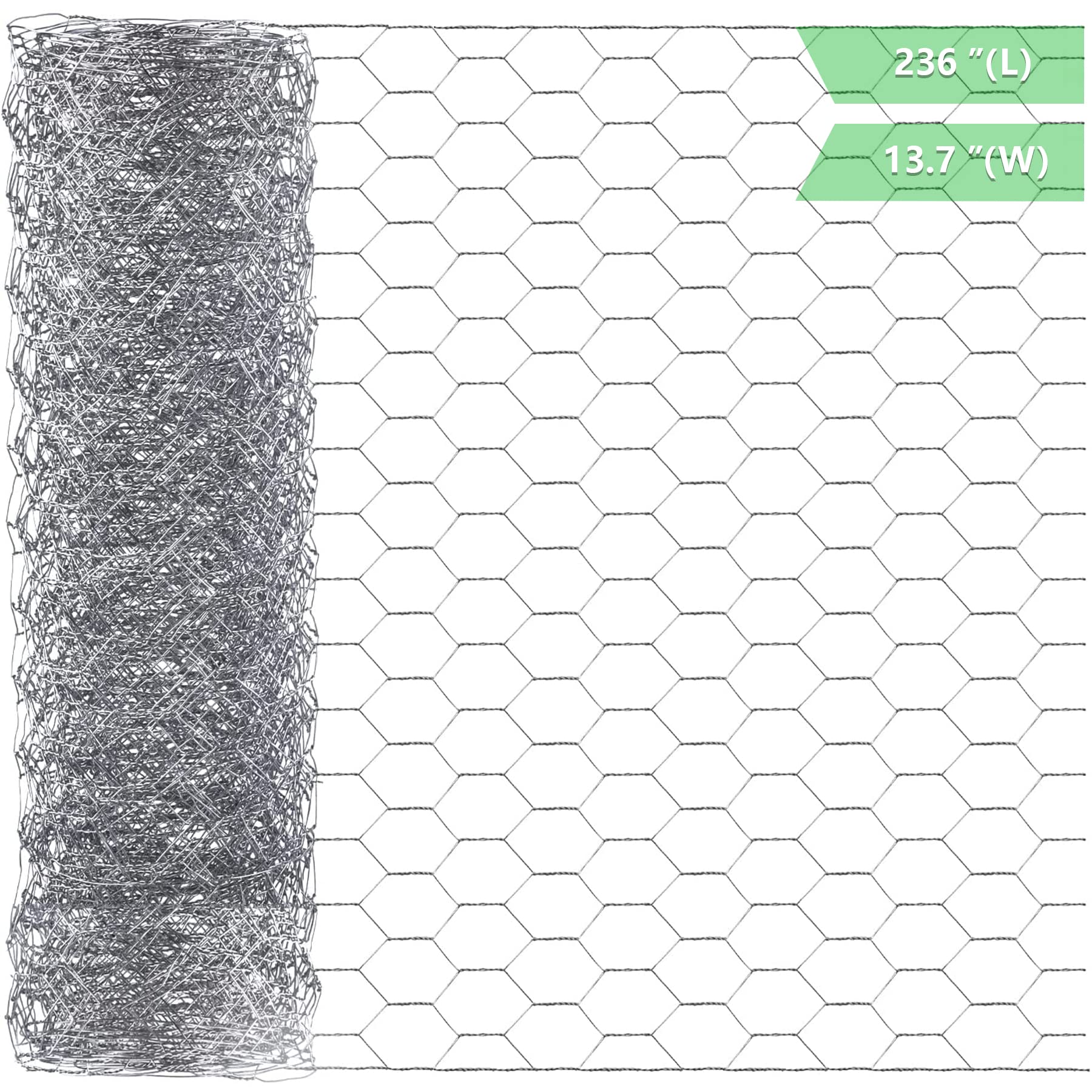 Miuwauer chicken wire close-up shows galvanized hex mesh for durable outdoor fencing.