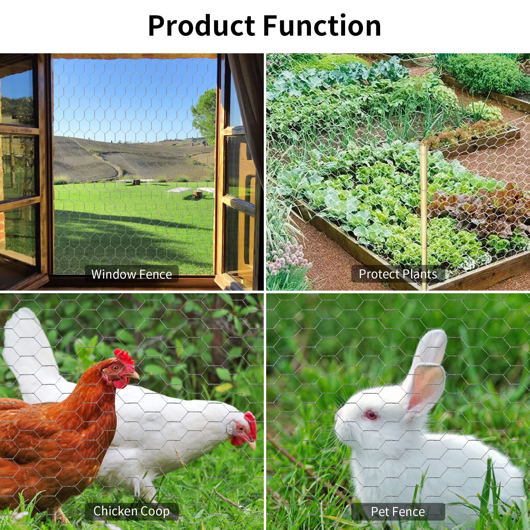 Miuwauer chicken wire easily cut and shaped for custom fences.