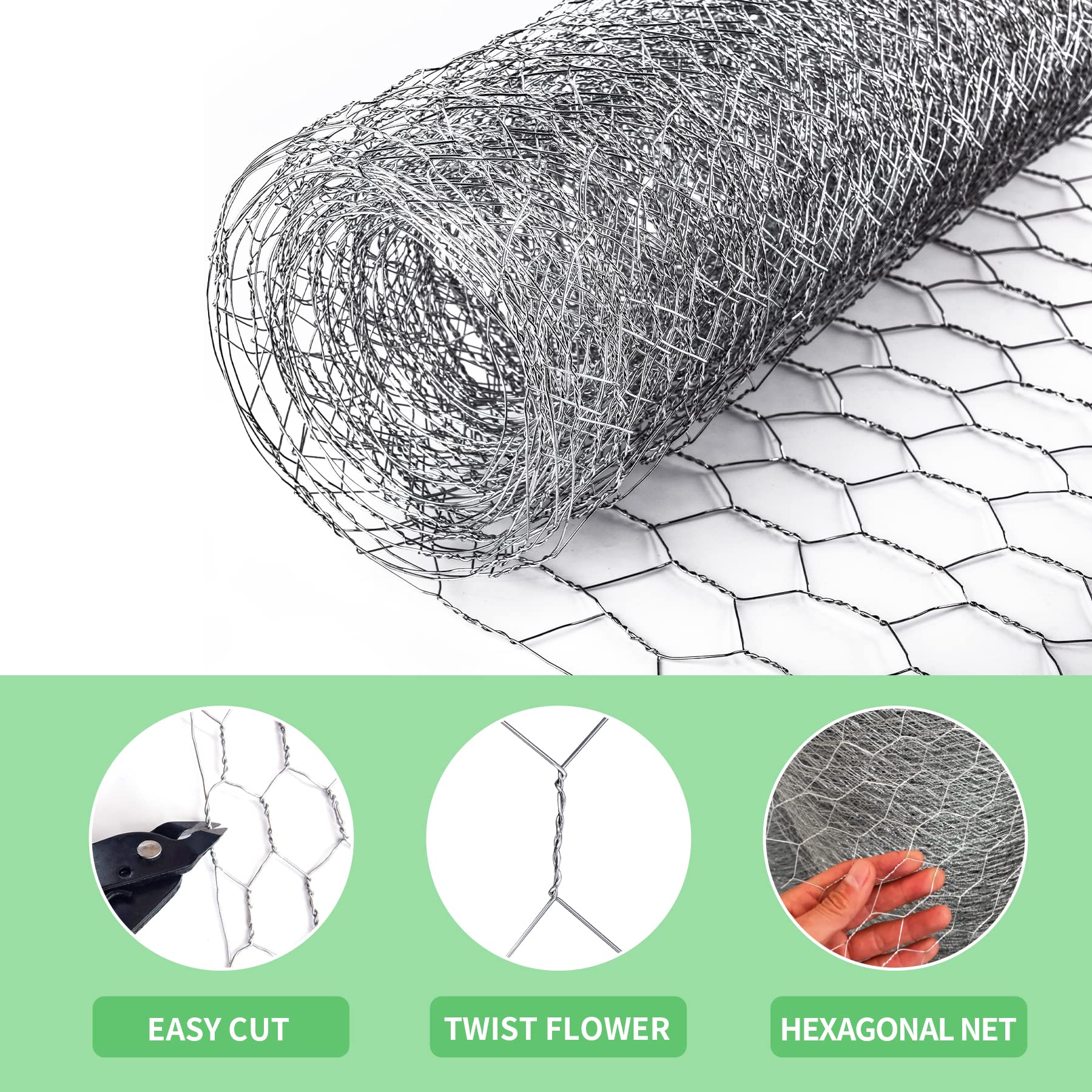 Miuwauer chicken wire roll ready for easy shaping and DIY fences.