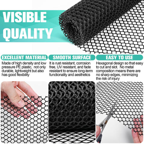 Miuwauer PE plastic netting being cut to length for customization.