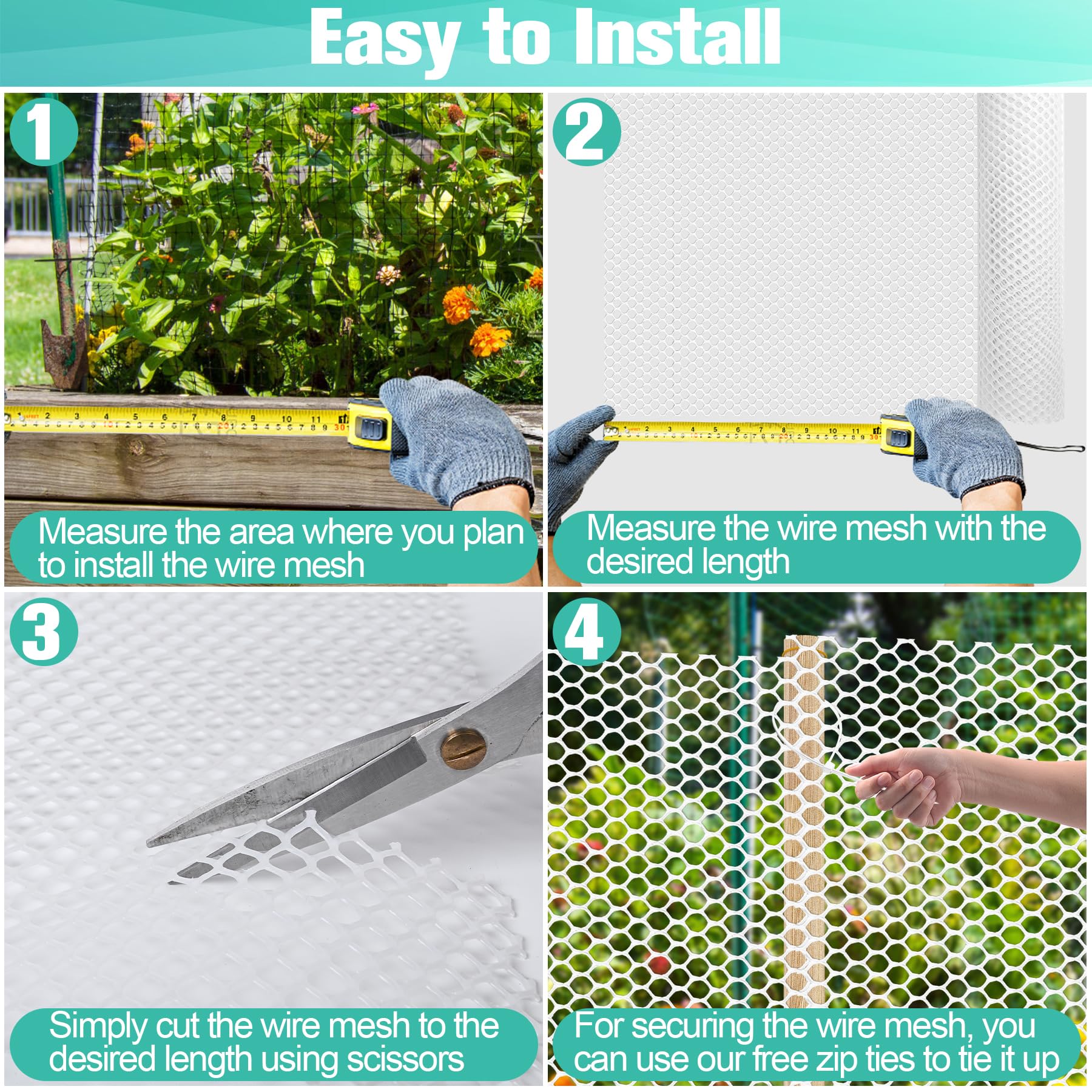 Miuwauer garden fencing shows flexible barrier options for lawns.