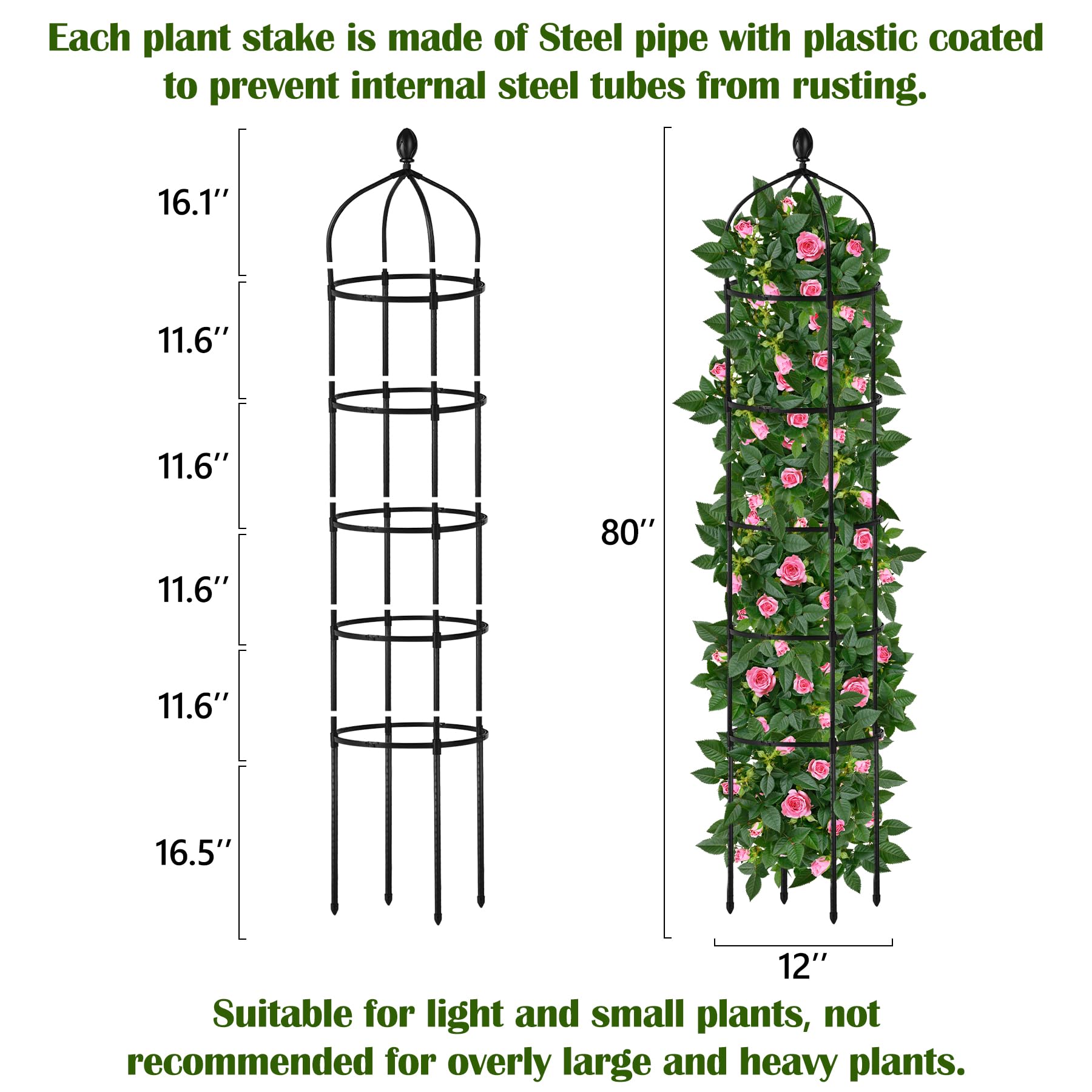 Miuwauer matte black rose trellis enhances garden aesthetics while guiding roses