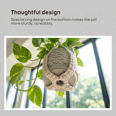mivofo macrame hanger suitable for indoor and sheltered outdoor use