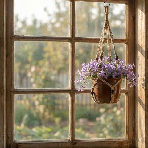 mivofo macrame bottom ring provides sturdy wobble-free support.