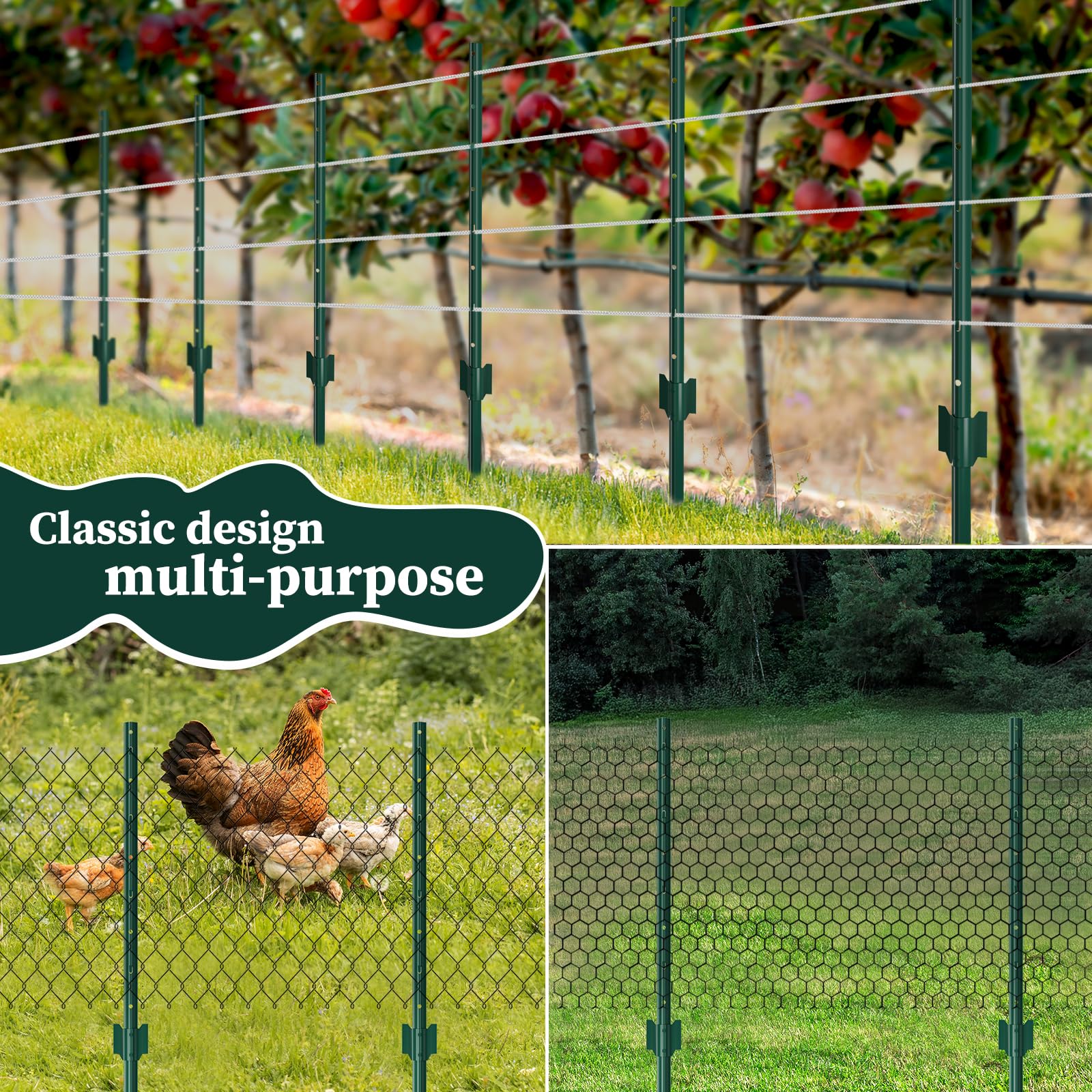 MIWEVRO multi-purpose fence post suits temporary fencing and more