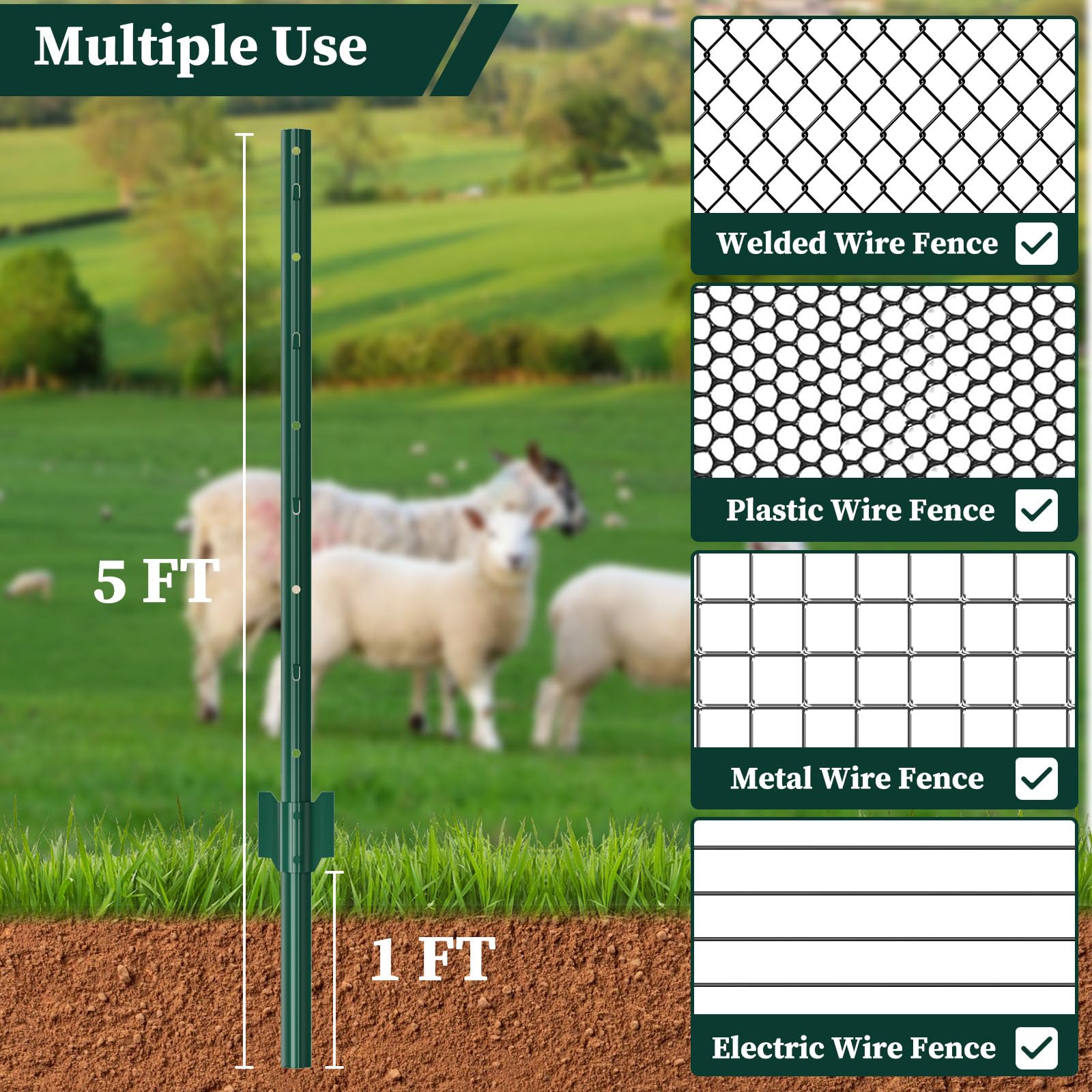 MIWEVRO posts suitable for boundary marking and pest protection.