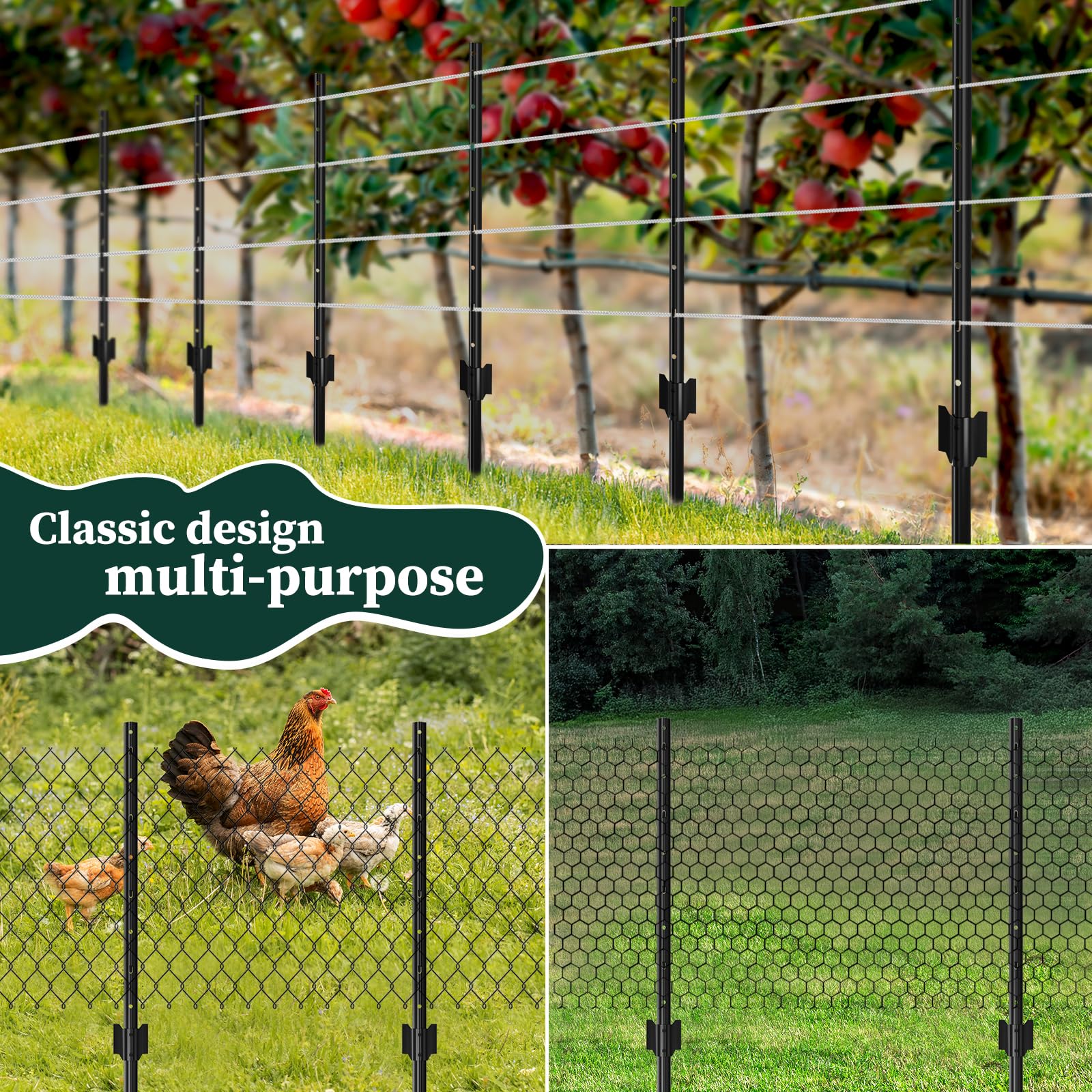 MIWEVRO versatile use for garden fences, pest protection, and crowd control