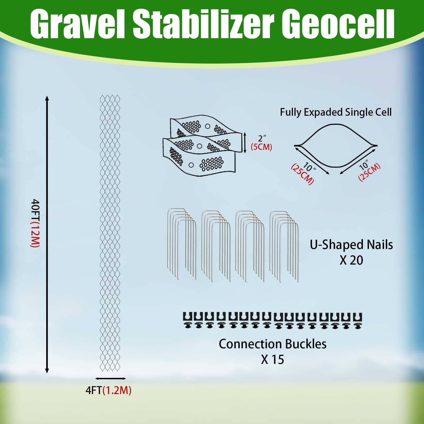 MIWOOYY anchor stakes securing grid to ground for stability