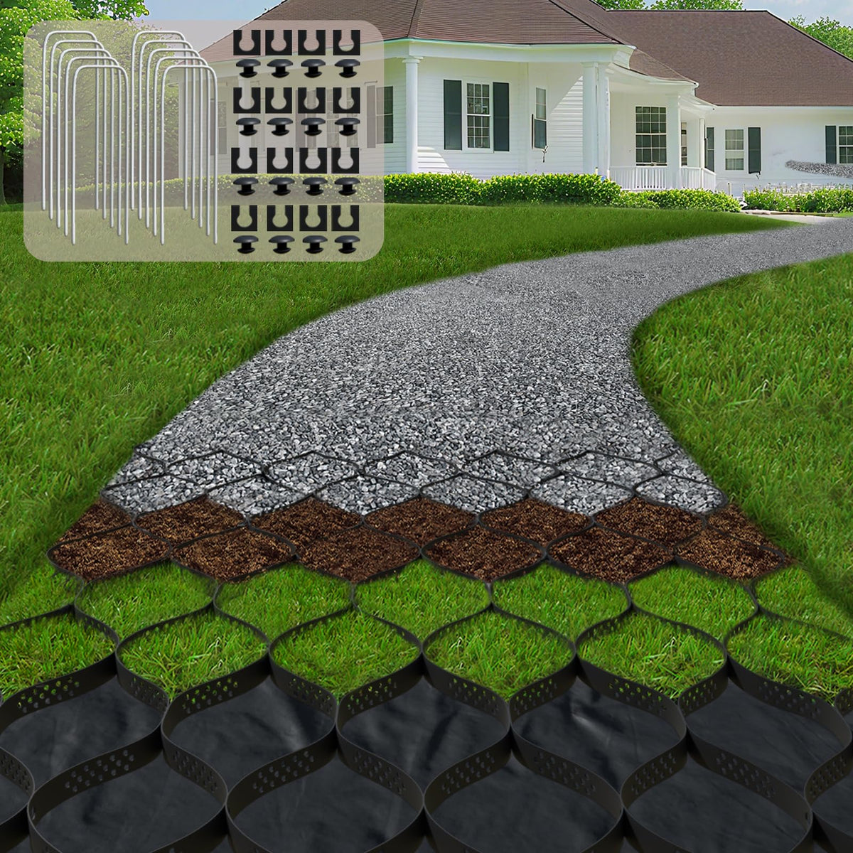 MIWOOYY geo grid ready for foldable installation and fast setup.