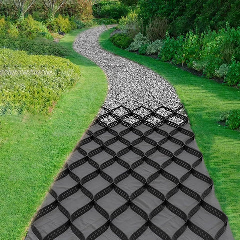MIWOOYY ground grid on driveway stabilizing gravel surface