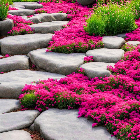 Mix Magic creeping thyme blooms in summer to attract pollinators.