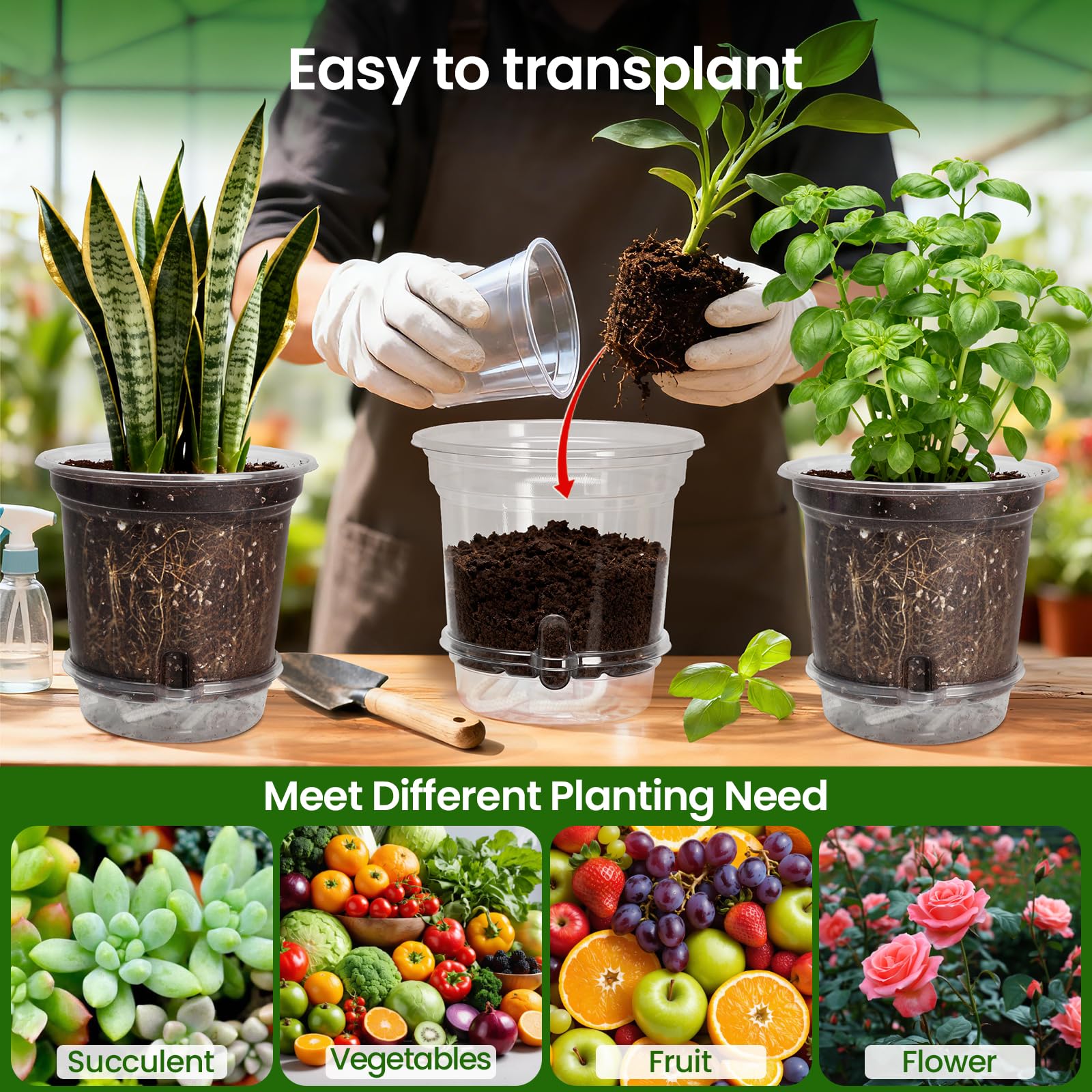 Lightweight MIXC pots fit windowsills and balconies.