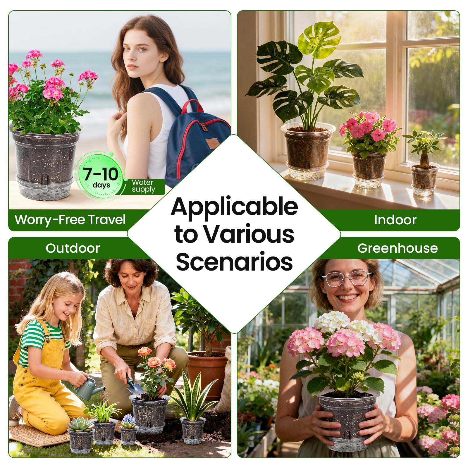 MIXC 18 pack set of nursery pots for seedlings to mature plants
