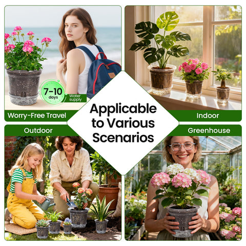 MIXC 18 pack set of nursery pots for seedlings to mature plants