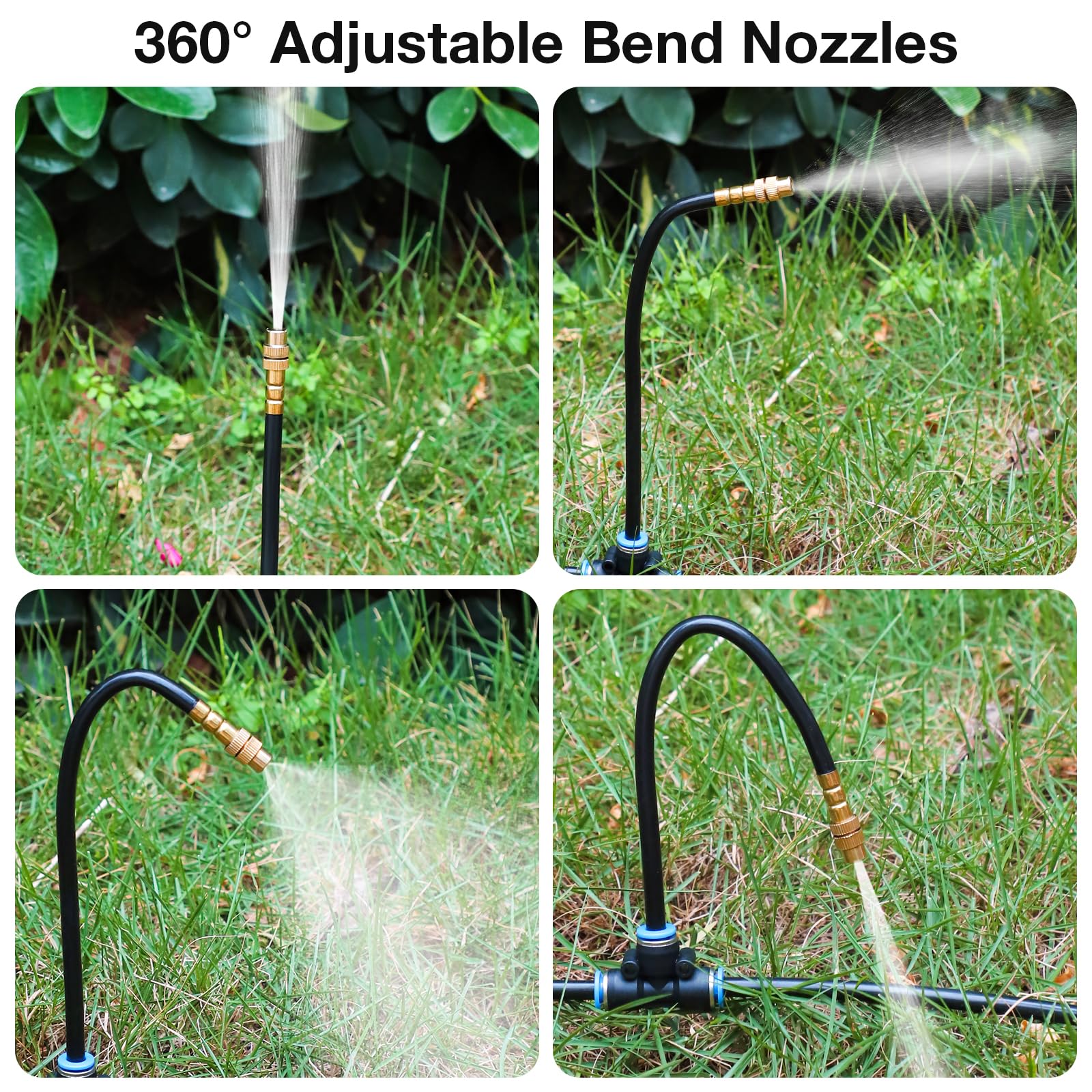 MIXC 360-degree adjustable copper nozzle for versatile water patterns.