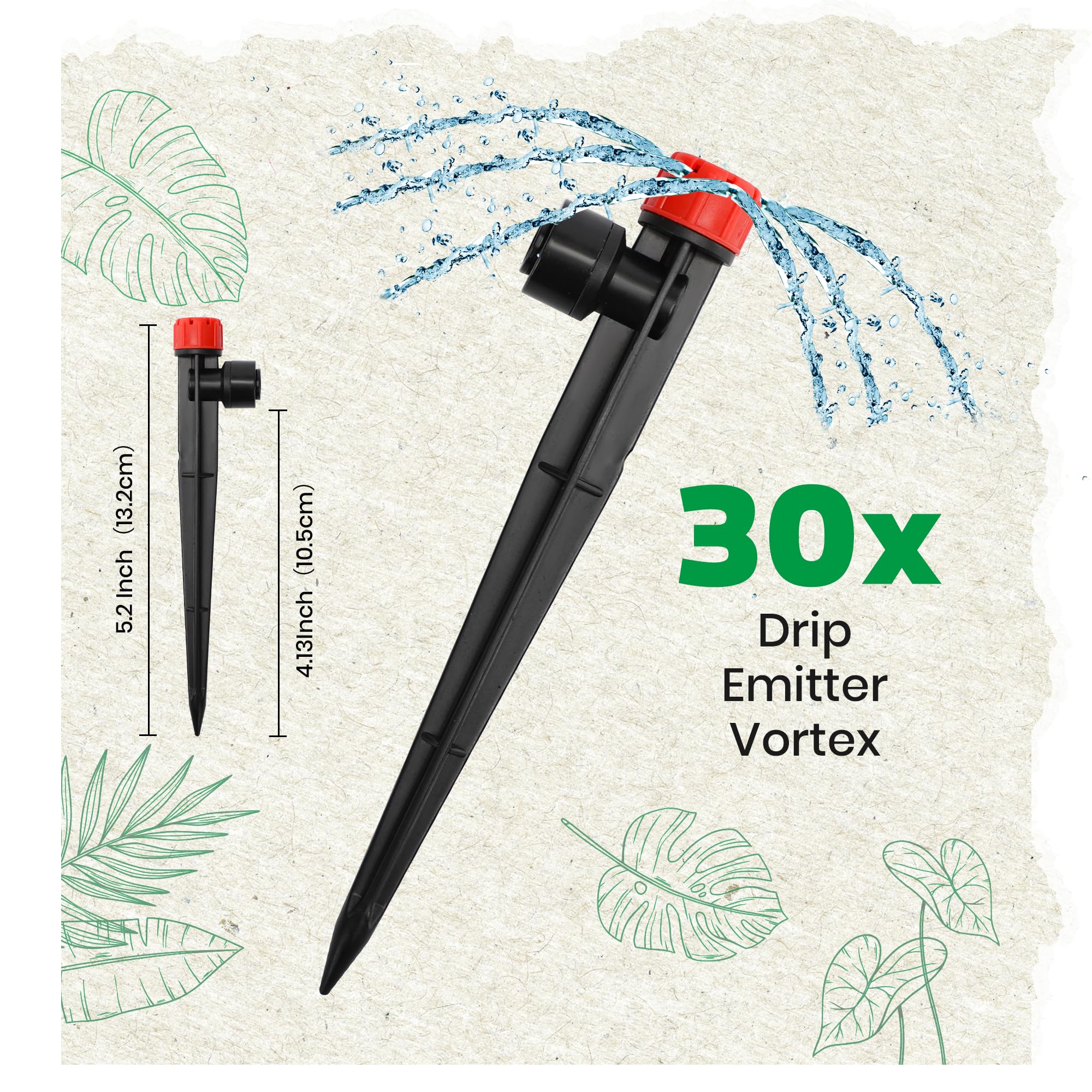 MIXC 360° adjustable spray enables precise watering around beds and pots.
