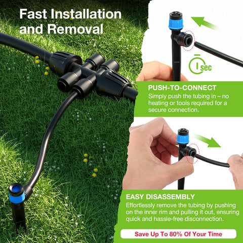 MIXC 4x6-way connector distributes water evenly for dense plant beds