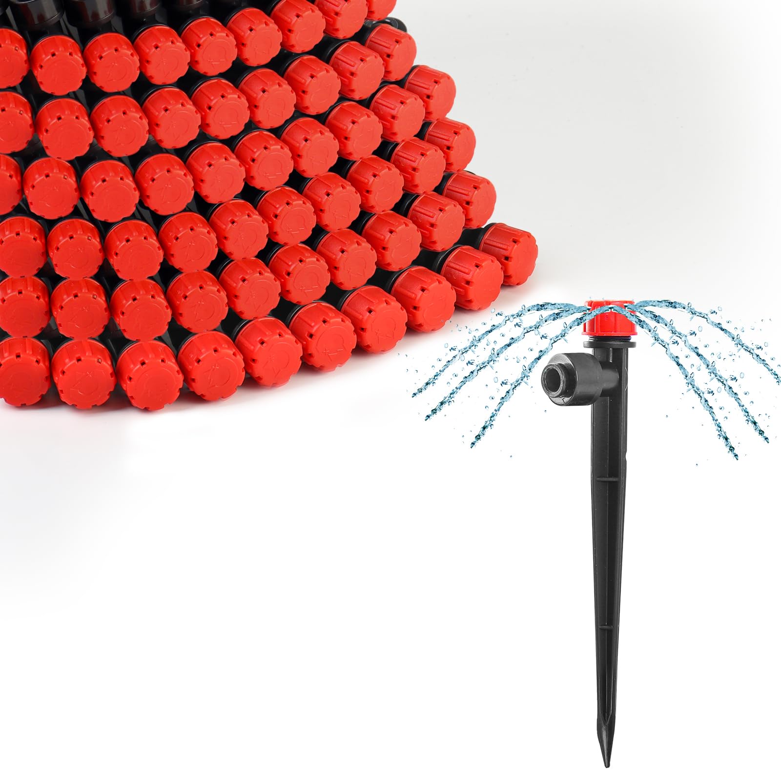 Mixc quick-connect emitter for 1/4-inch tubing enables instant install and leak-free setup.