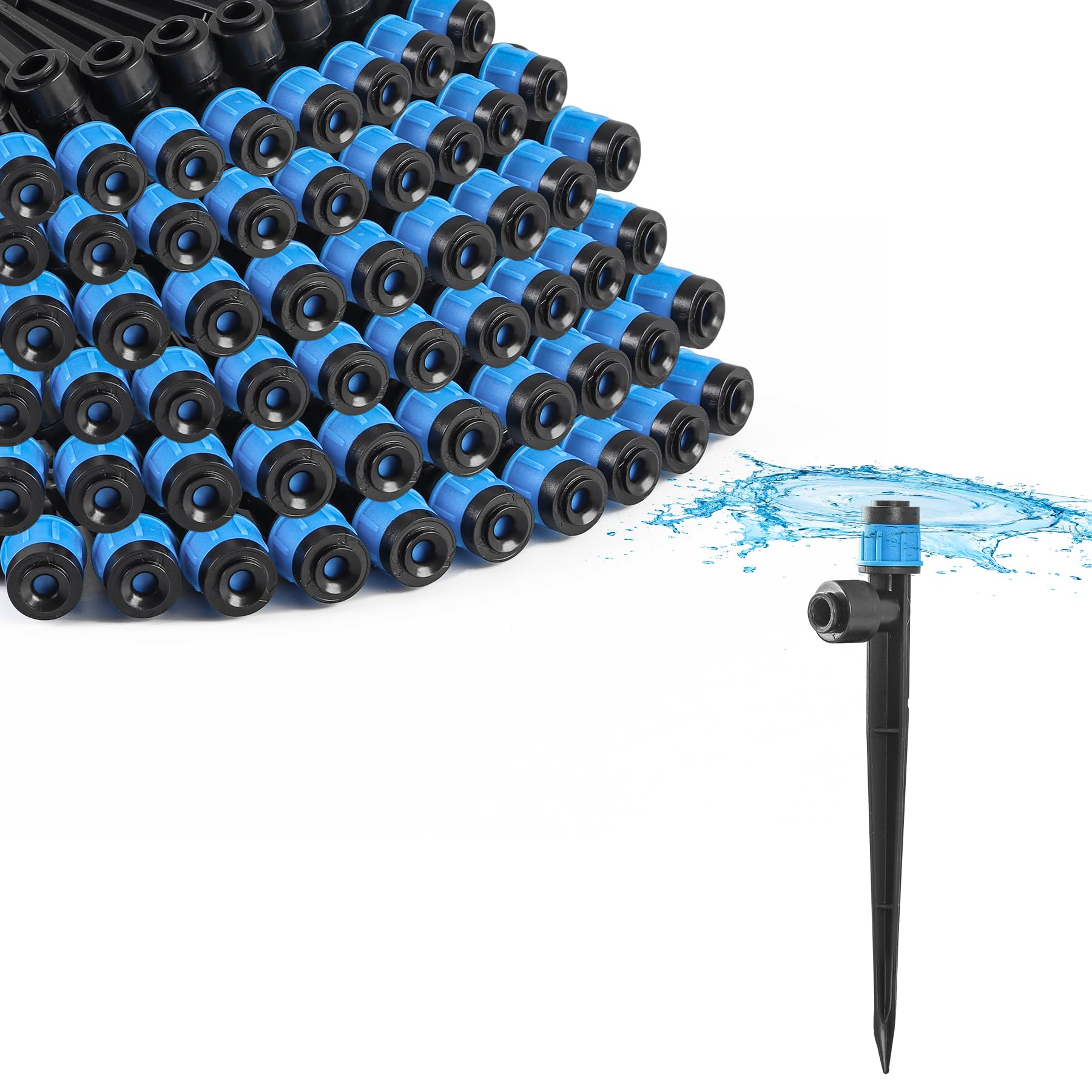MIXC quick-connect emitter with fan shape for precise watering.