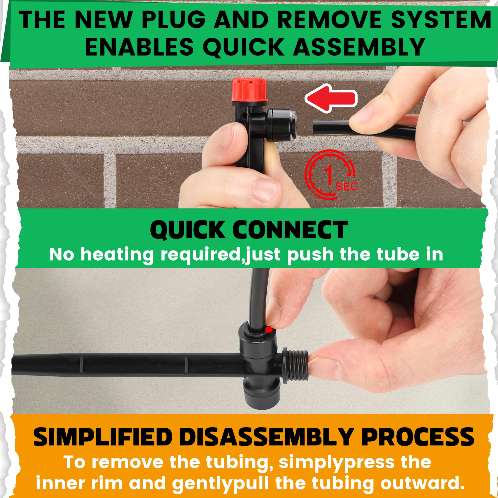 Mixc adjustable 360° spray emitter for precise watering control.