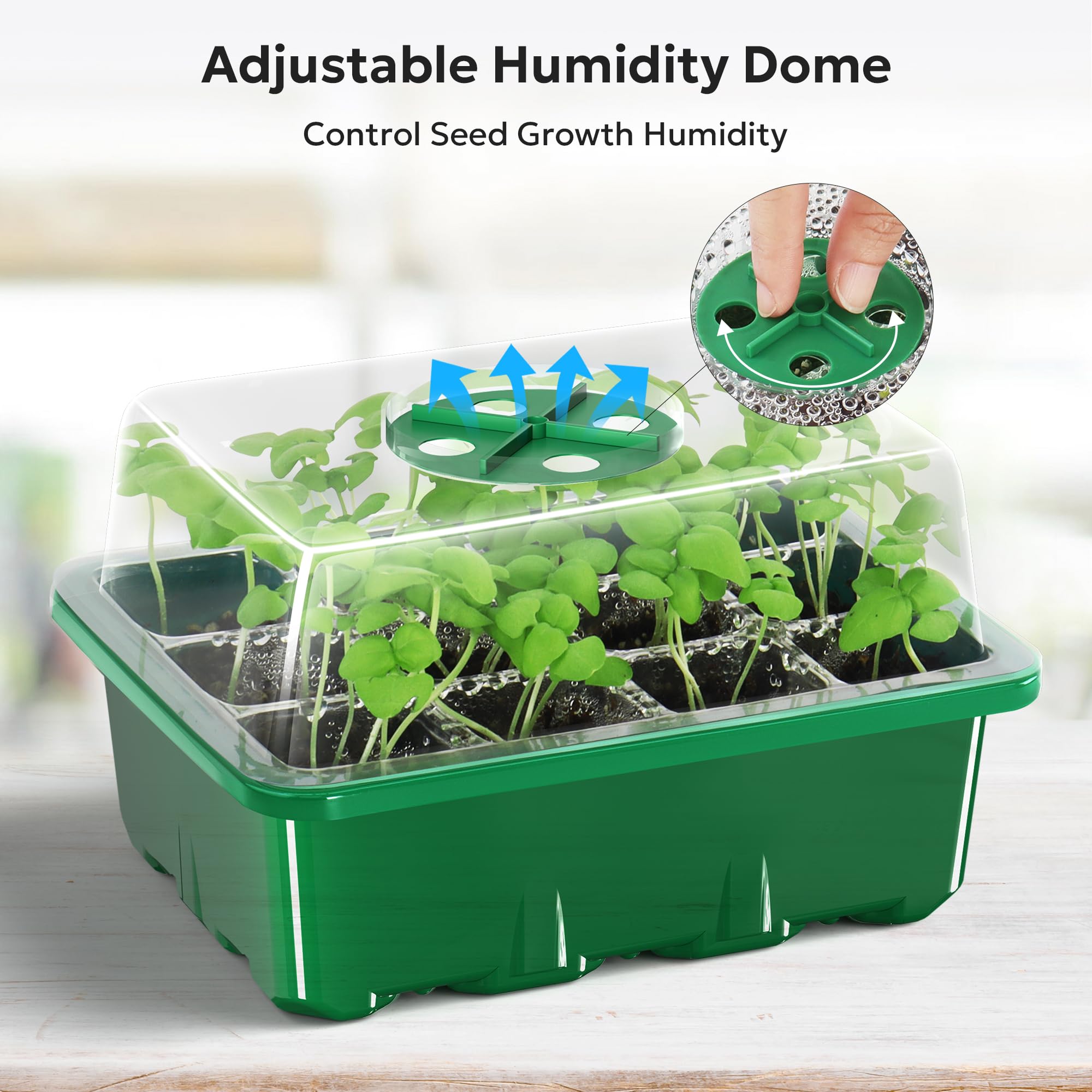 MIXC base tray set supports stable seedling growth with watertight bottoms.